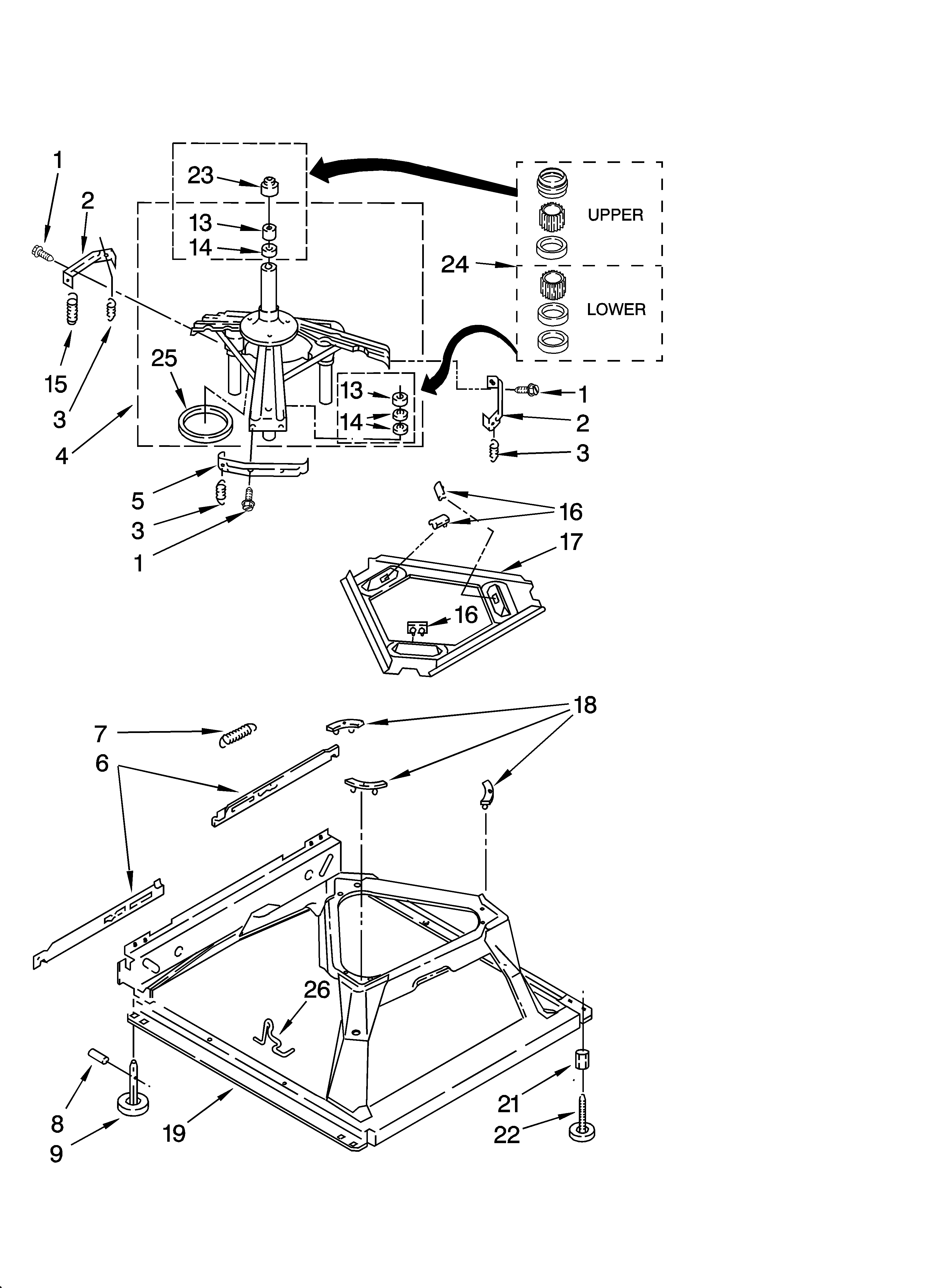 Machine base parts