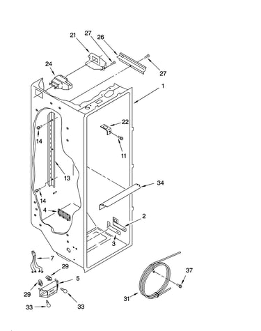 Refrigerator liner parts