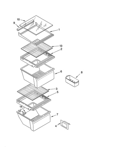 Refrigerator shelf parts