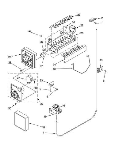 Icemaker parts, optional parts (not included)