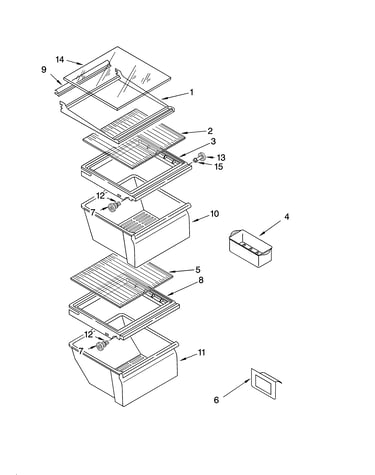 Refrigerator shelf parts