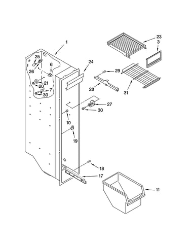 Freezer liner parts