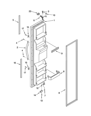 Freezer door parts