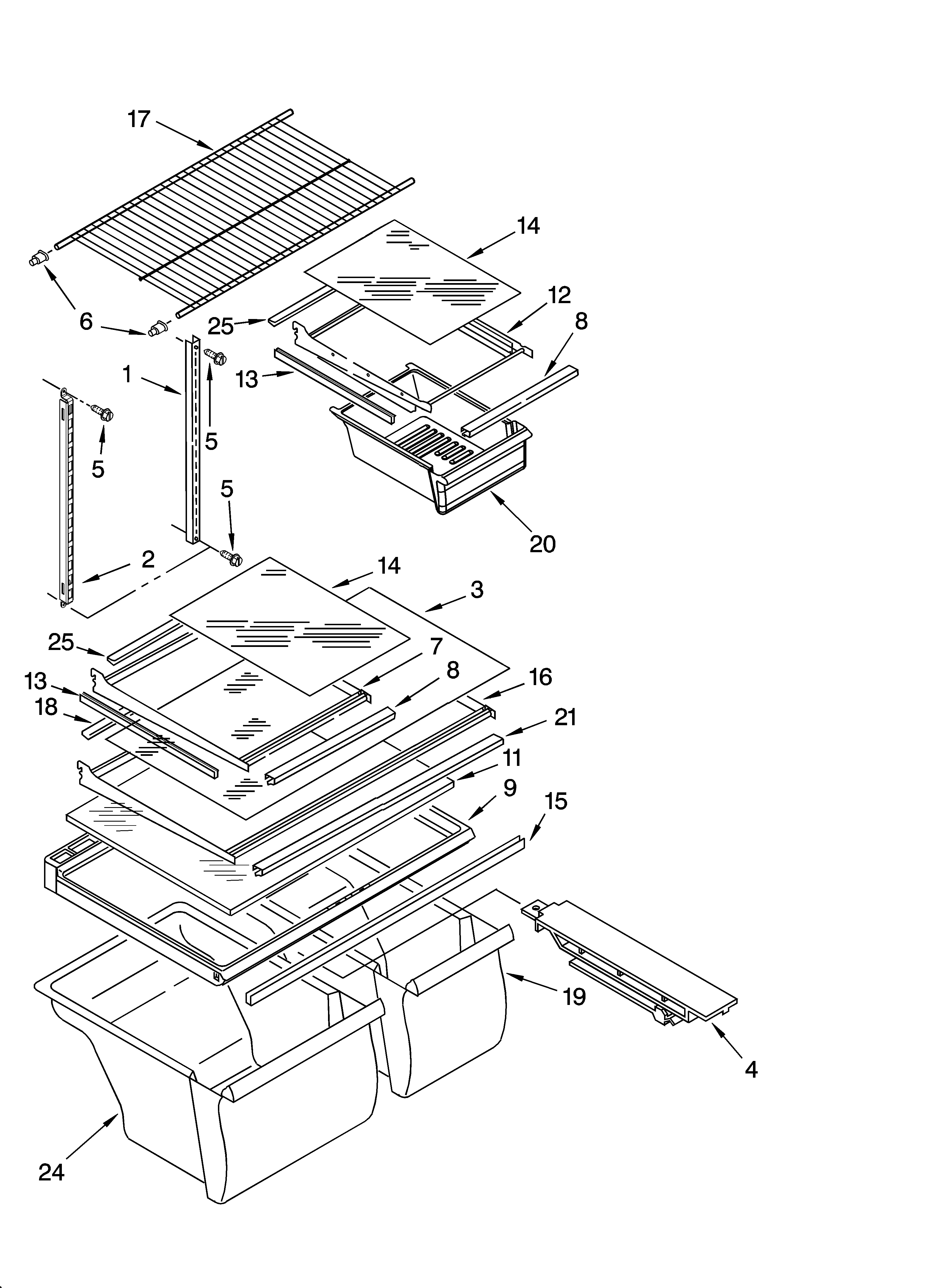 Shelf parts, optional parts