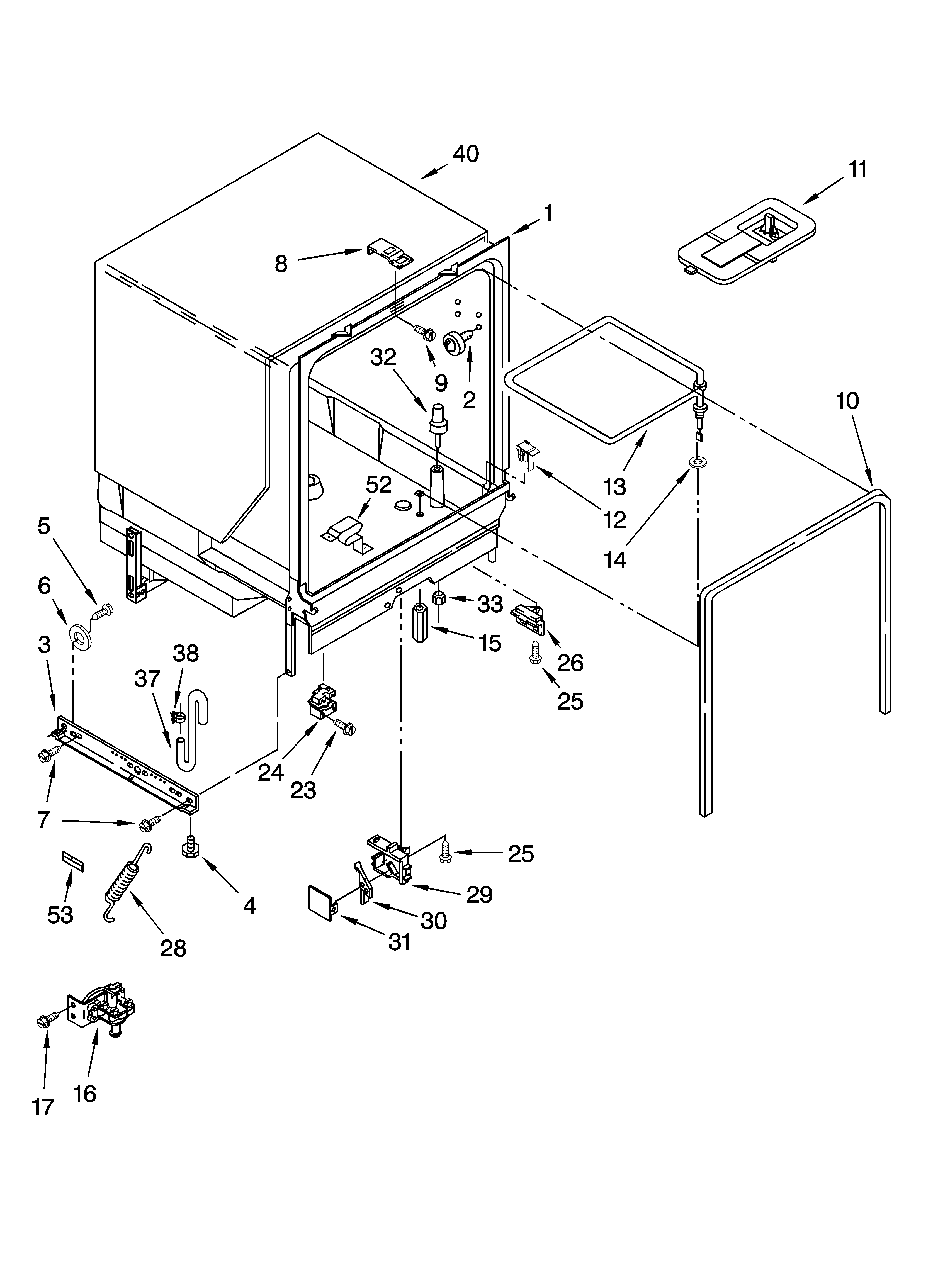 TUB ASSEMBLY PARTS
