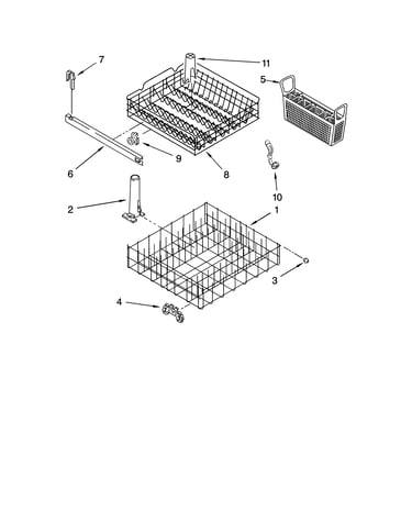 Dishrack parts, optional parts