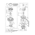 Whirlpool DU915PWPT2 pump and motor parts diagram