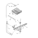 Whirlpool DU915PWPT2 upper dishrack and water feed parts diagram