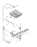 Upper dishrack and water feed parts
