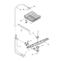 Whirlpool DU945PWPQ2 upper dishrack and water feed parts diagram