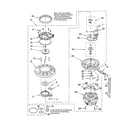 Whirlpool DUL140PPB2 pump and motor parts diagram