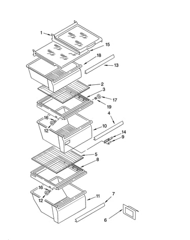 Refrigerator shelf parts
