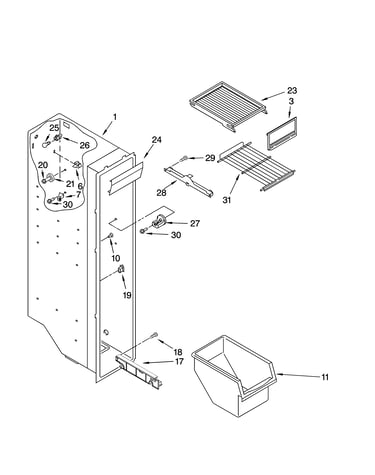 Freezer liner parts