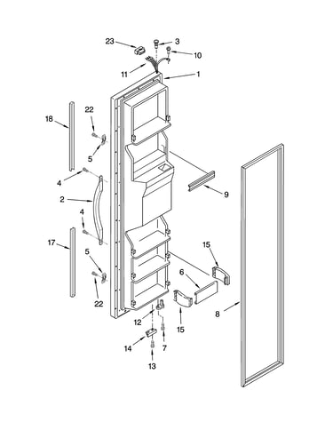 Freezer door parts