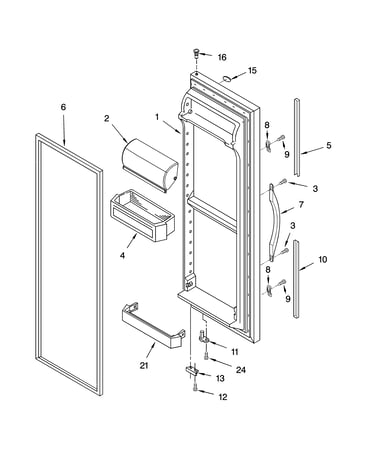 Refrigerator door parts