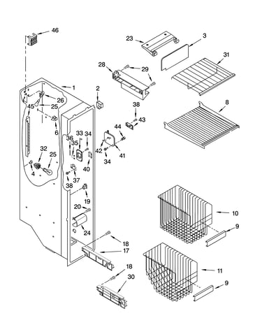 Freezer liner parts