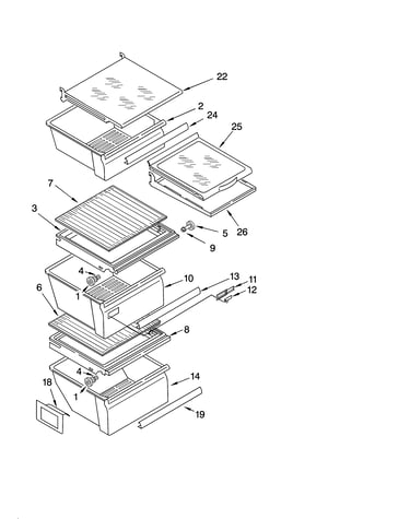 Refrigerator shelf parts