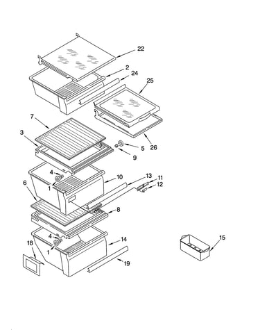 Refrigerator shelf parts
