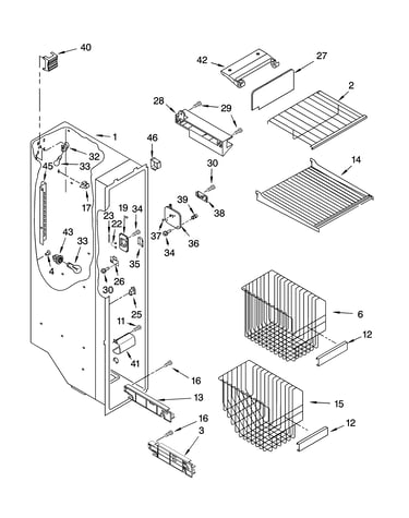 Freezer liner parts