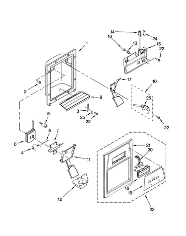 Dispenser front parts