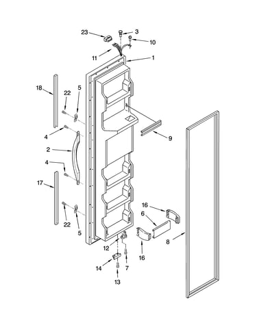 Freezer door parts