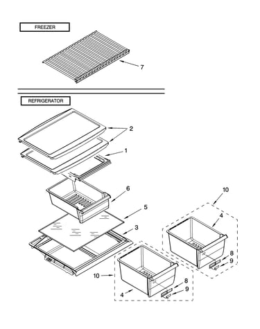 Shelf parts, optional parts