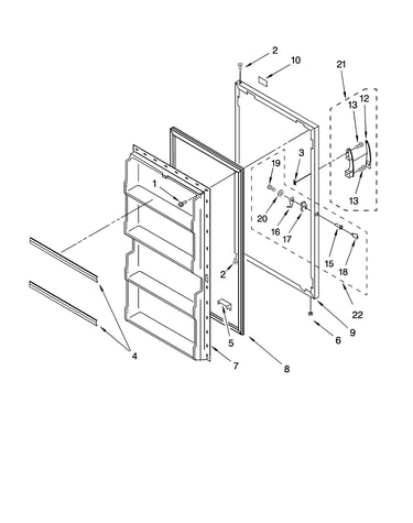 Door parts, optional parts (not included)