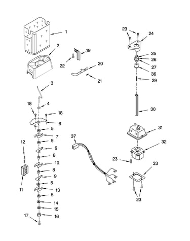 Motor and ice container parts