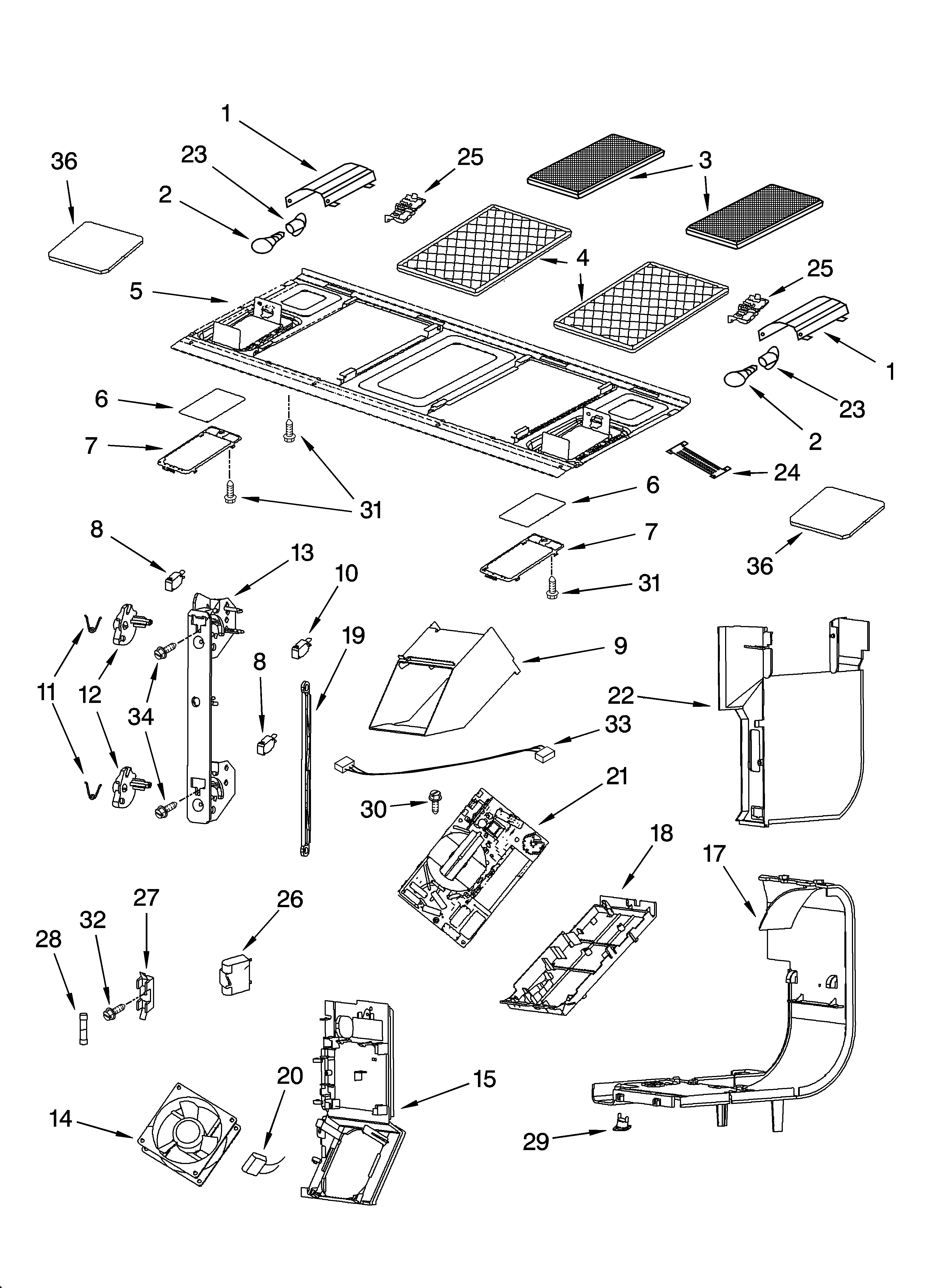 Interior and ventilation parts