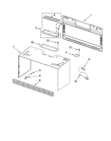 Cabinet and installation parts