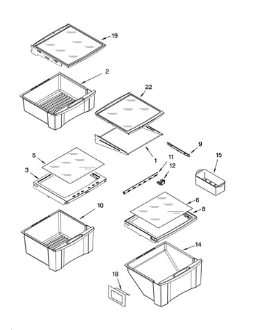 Refrigerator shelf parts