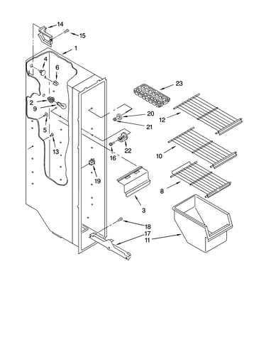Freezer liner parts