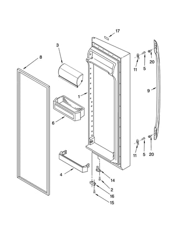 Refrigerator door parts