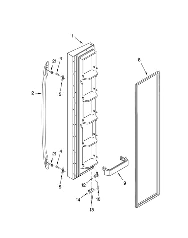 Freezer door parts