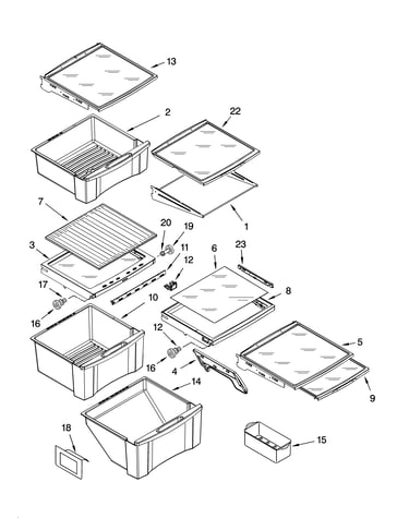 Refrigerator shelf parts