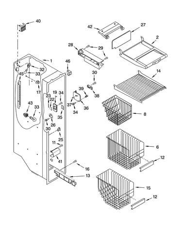 Freezer liner parts
