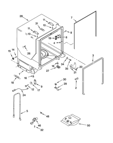 Tub and frame parts