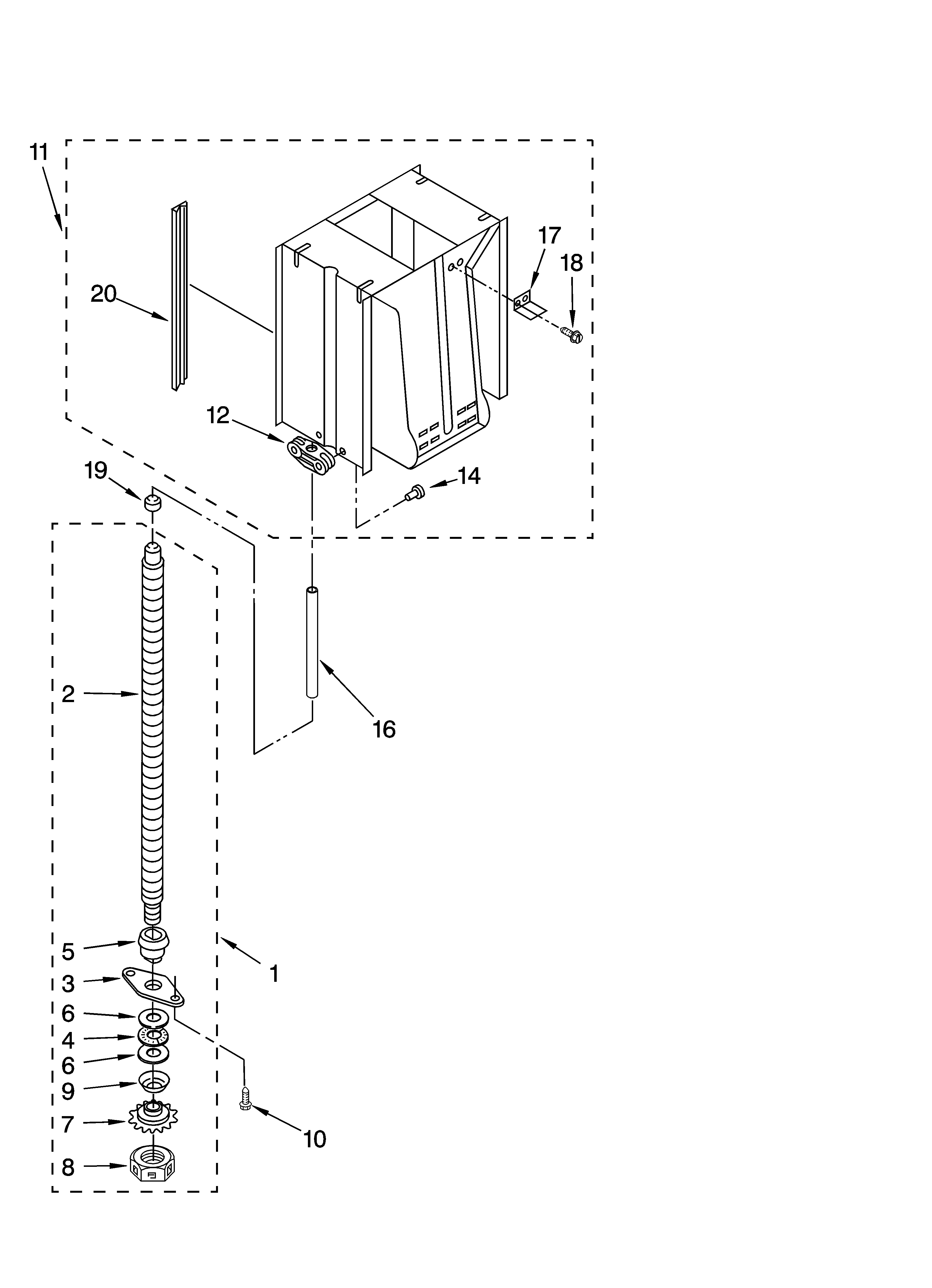 Powerscrew and ram parts