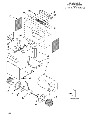 Range hood parts