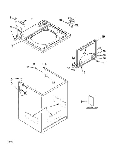 Top and cabinet parts