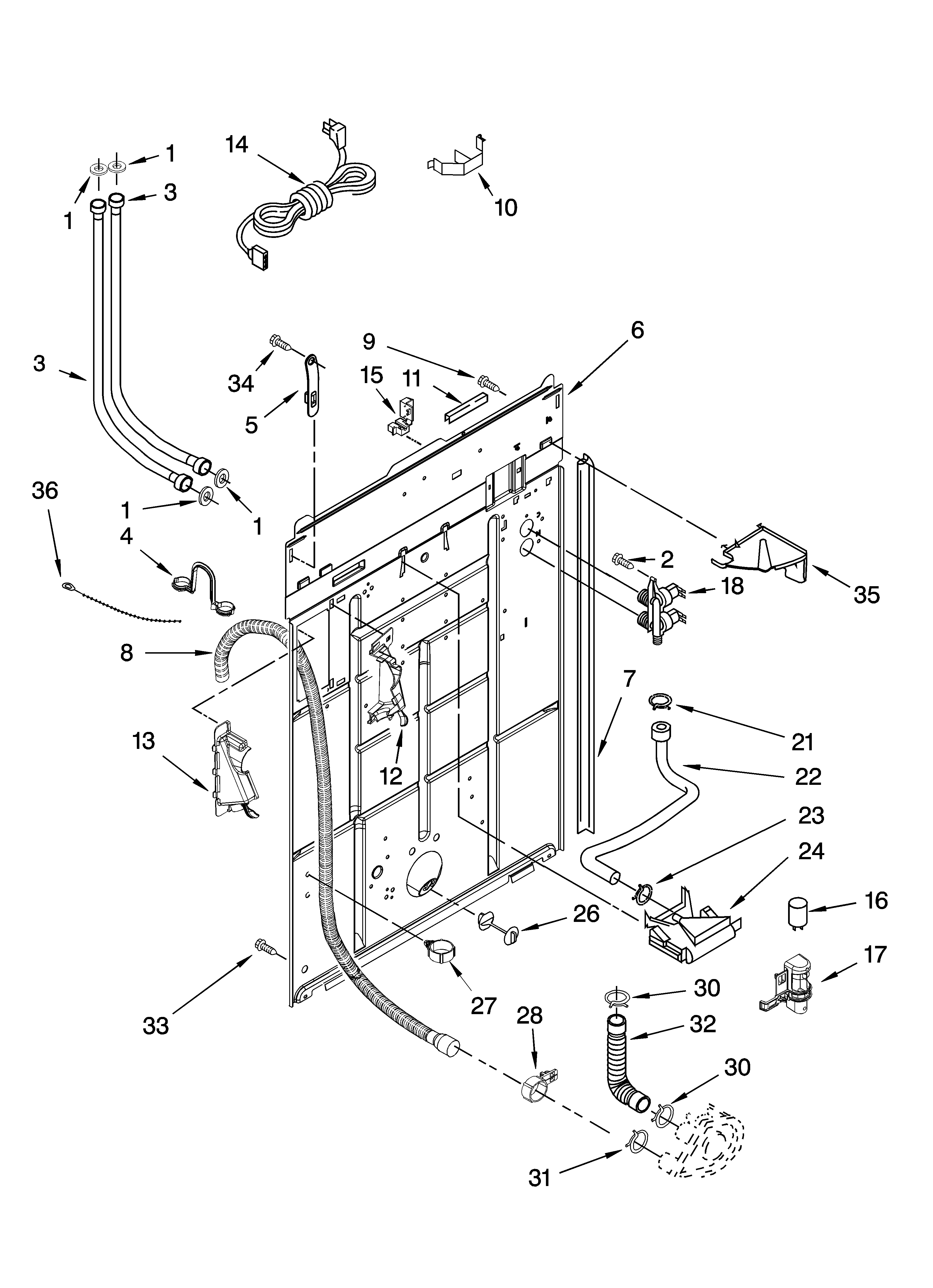 Rear panel parts
