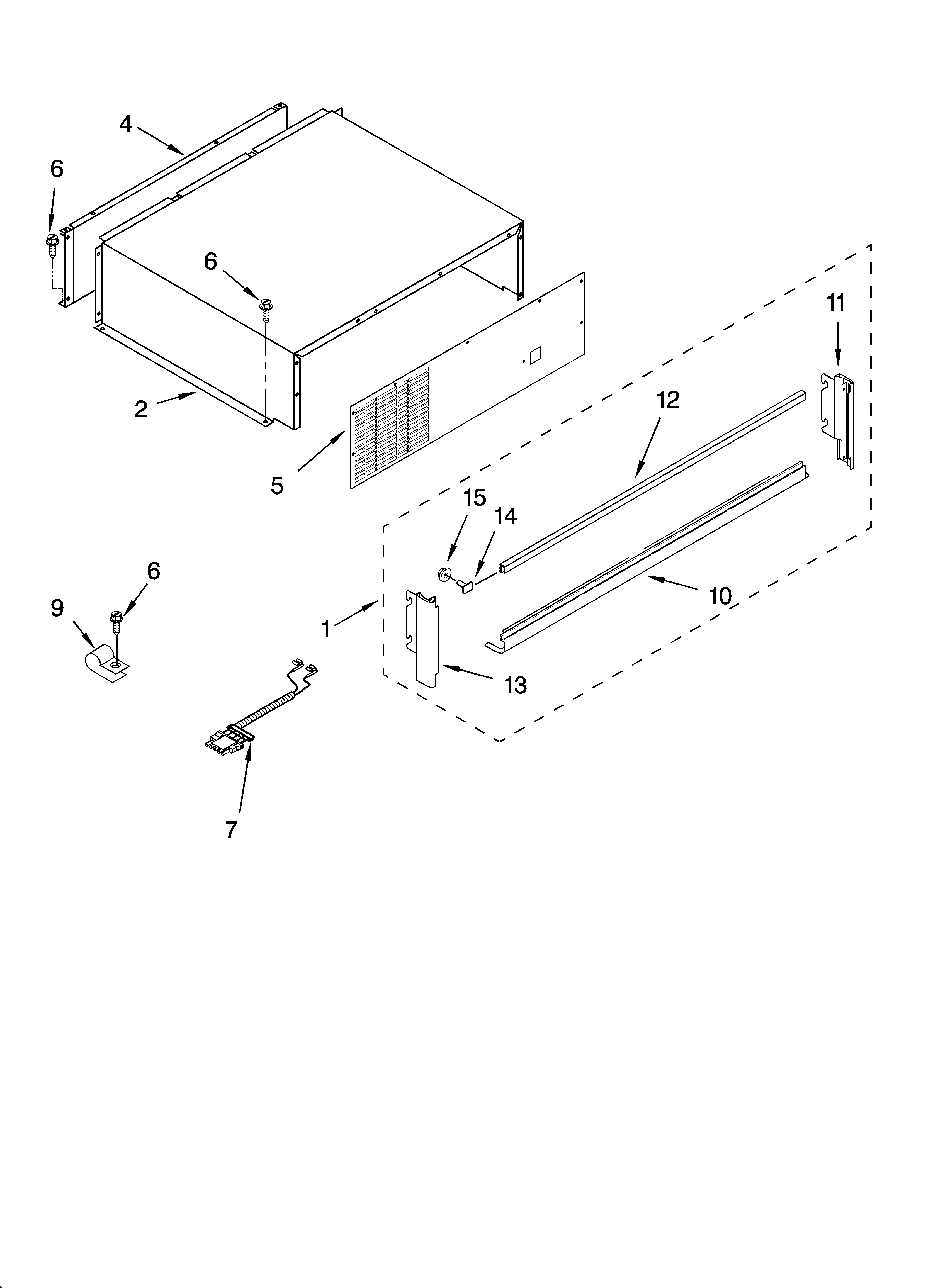 Top grille and unit cover parts