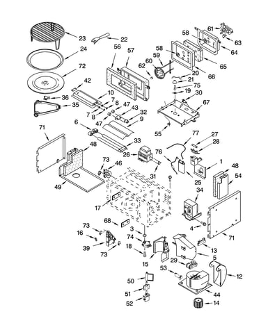 Cabinet and stirrer parts
