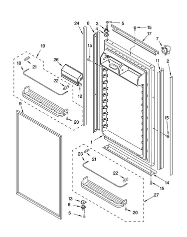 Refrigerator door parts