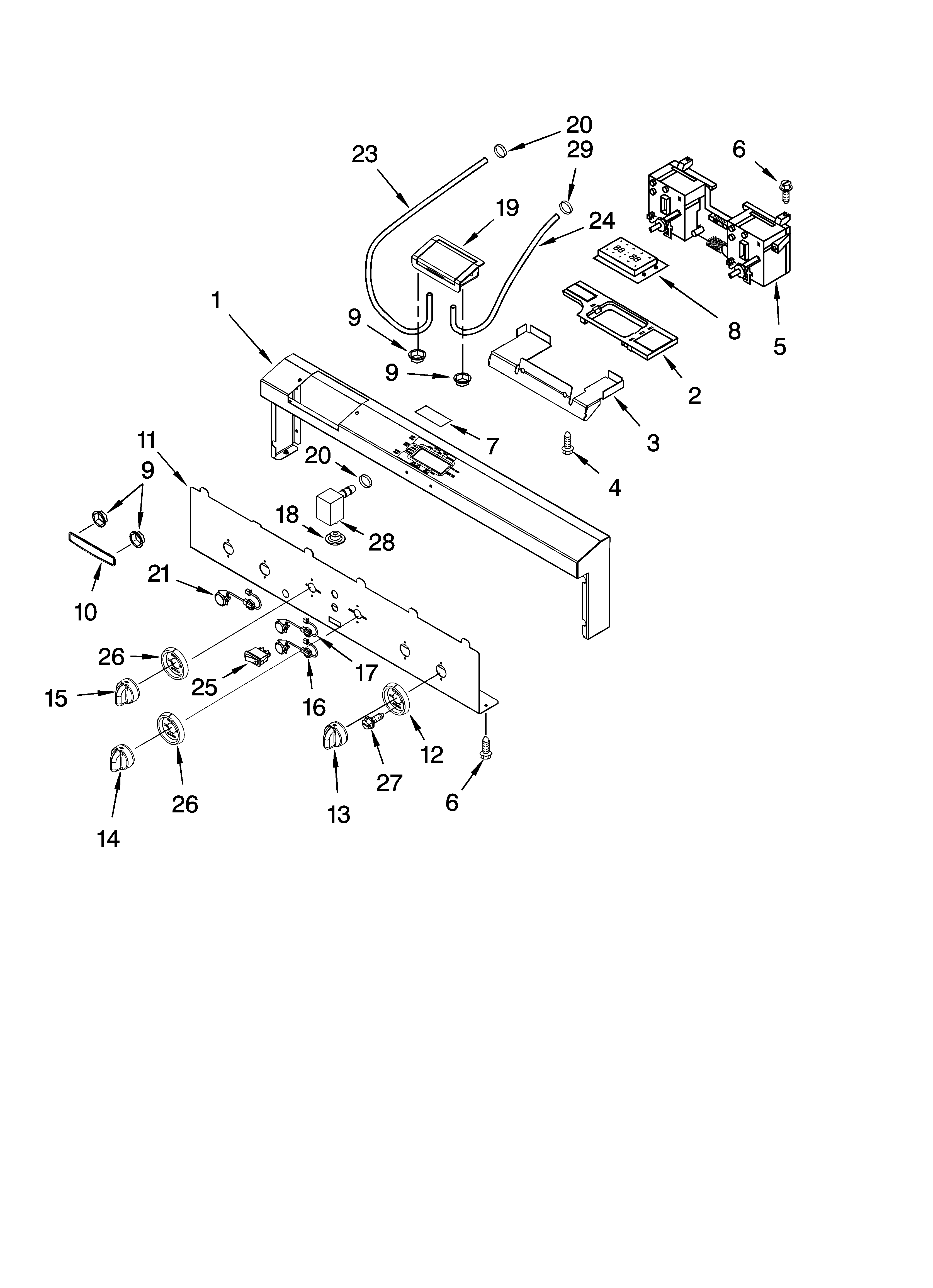 Control panel parts