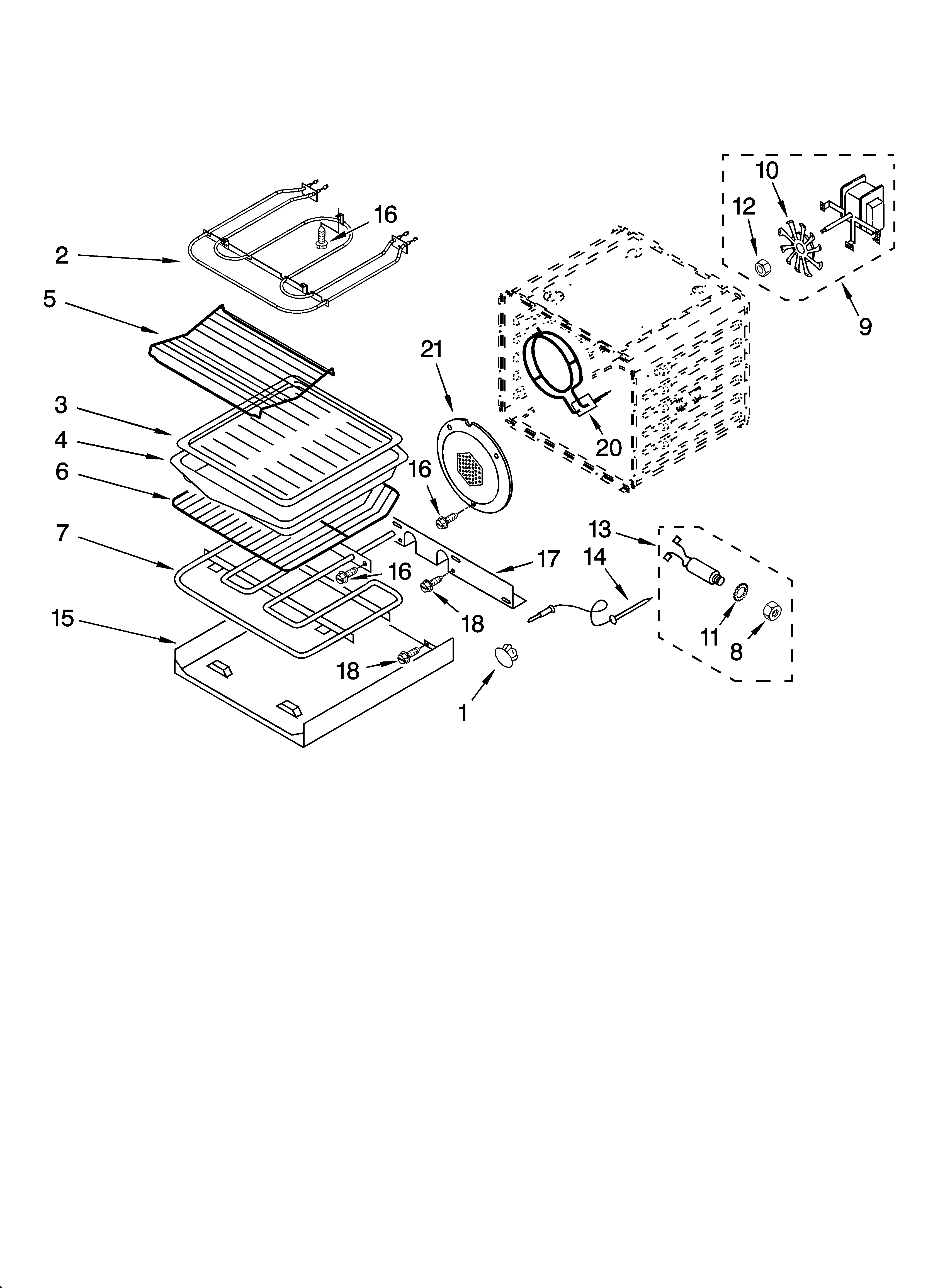 Internal oven parts