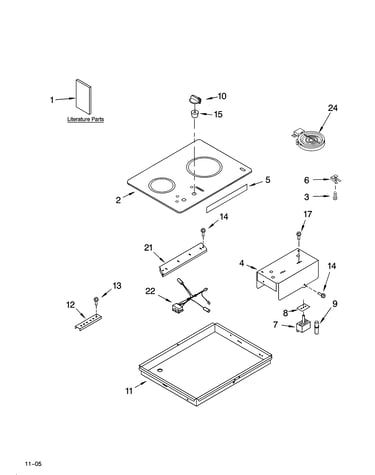 Cooktop parts, miscellaneous parts