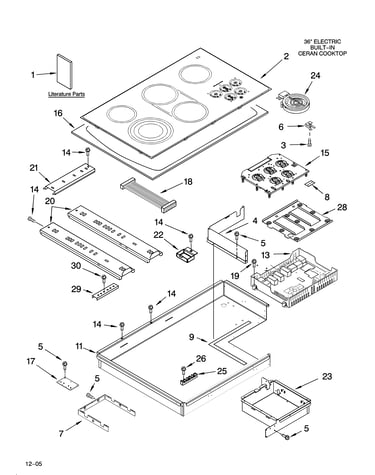 Cooktop parts, optional parts