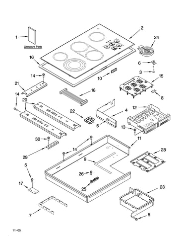 Cooktop parts, optional parts