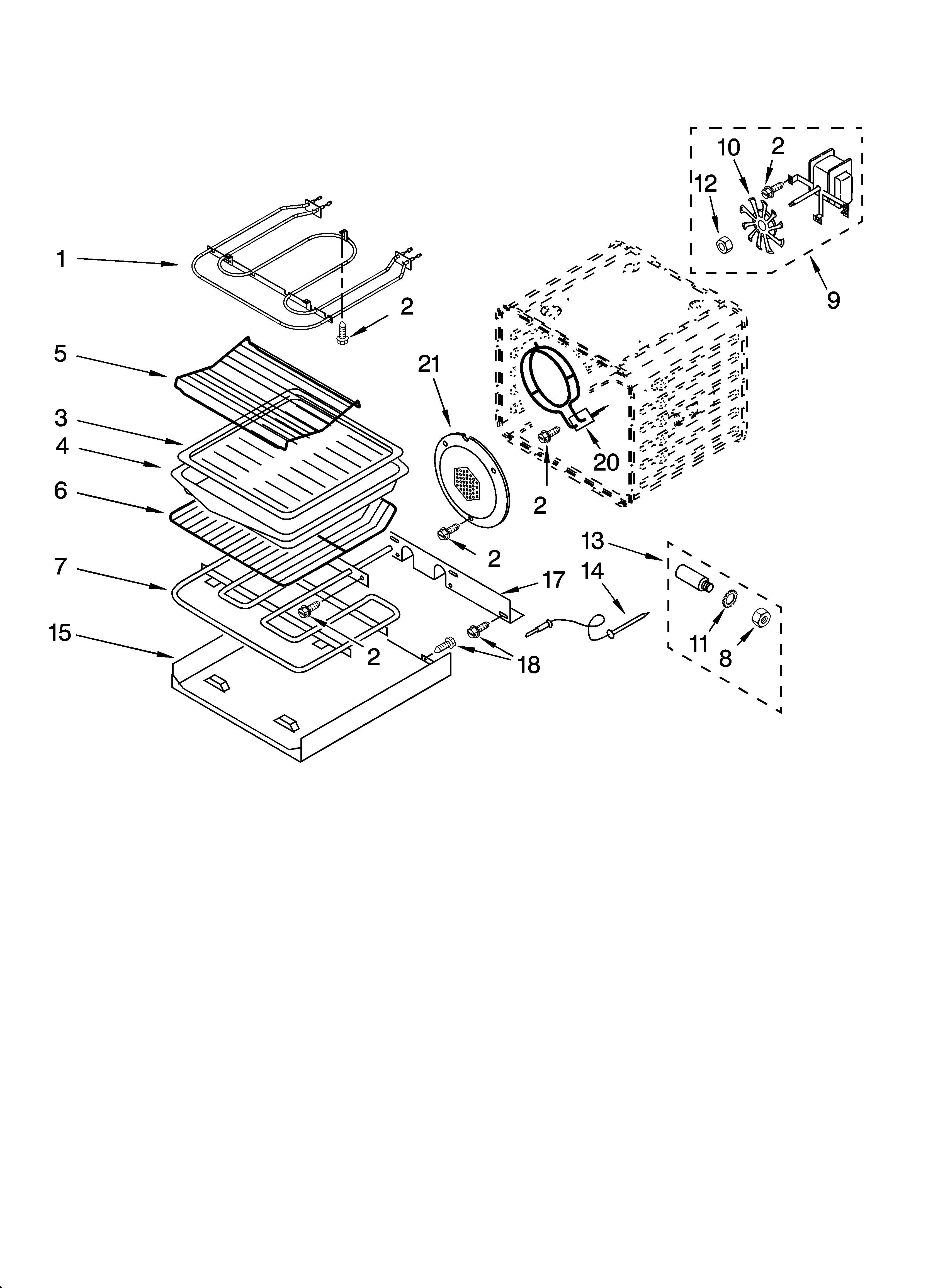 Internal oven parts